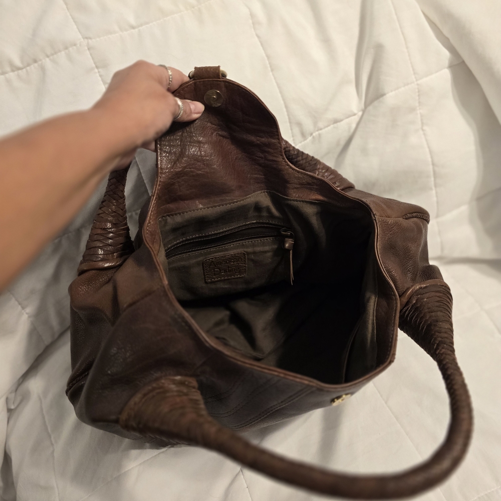 American Darling Rich Brown Leather Hobo Bag - Picture 4 of 9